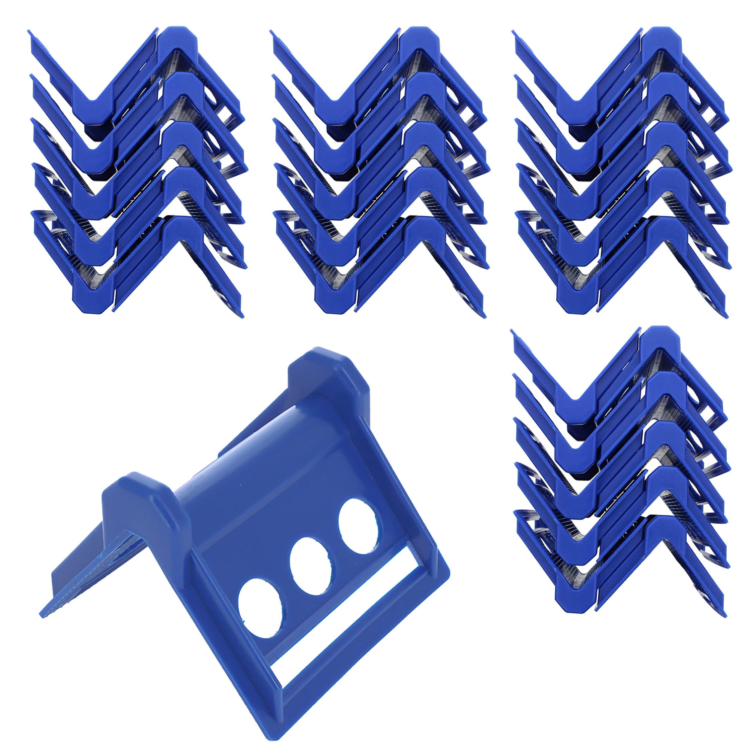 Bob's Industrial Supply BISupply Cargo Corner Edge Protector - 40pk Blue Flatbed Edge Protectors Plastic Corner Protectors for Shipping