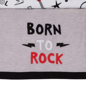 Lambs & Ivy Rock Star Musical Instruments 3-Piece Baby Crib Bedding Set - Gray