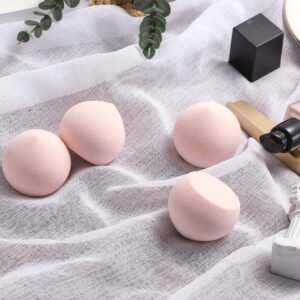 DAB&GLOW Ultra Soft Wet Dry Marshmallow Makeup Sponge Set Latex Free Mochi Blender for Foundation Powder Cream Concealer Bronzer Blush Perfect Flawless Airbrush Finish, Pink, 4 Count (Pack of 1)