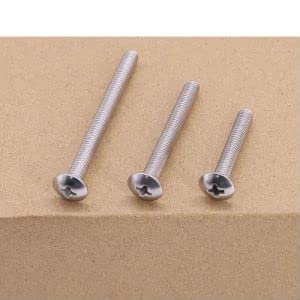 10-24 x 1/2" (50 pcs) Truss Head Machine Screws, 304 Stainless Steel (18-8), Cross Recessed Truss Head Machine Screws, Phillips Drive, Coarse Thread UNC, ANSI B18.6.3T