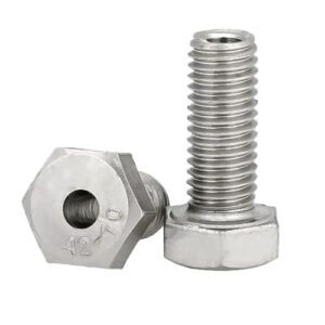 (2pcs) 304 Stainless Steel Hexagon Hollow Threaded Through Hole Suit Bolts for Fasteners Locking Devices Fixed M12x40mm Aperture (6.2mm).