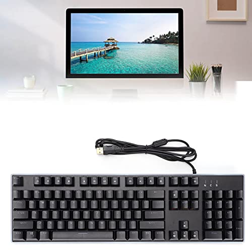 Gaming Keyboard, USB 104 Keys RGB Backlight Effects Led Keyboard Mechanical, Ergonomic Keycap Design, Computer Accessories, for Win 2000/XP/7/8/10.