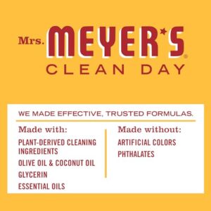 MRS. MEYER'S CLEAN DAY Bar Soap, Use as Body Wash or Hand Soap, Made with Essential Oils, Clementine, 5.3 oz, 4 Bars