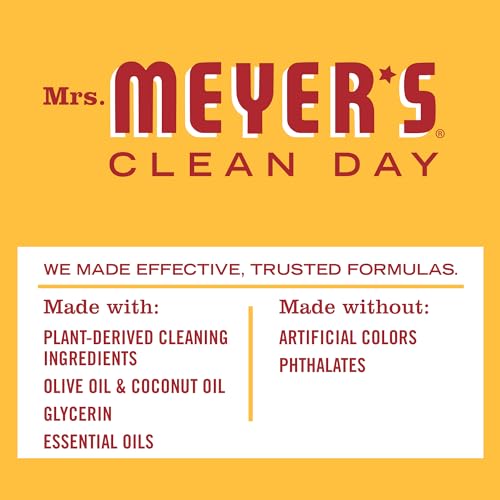 MRS. MEYER'S CLEAN DAY Bar Soap, Use as Body Wash or Hand Soap, Made with Essential Oils, Clementine, 5.3 oz, 4 Bars