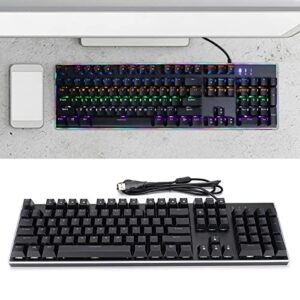 Gaming Keyboard, USB 104 Keys RGB Backlight Effects Led Keyboard Mechanical, Ergonomic Keycap Design, Computer Accessories, for Win 2000/XP/7/8/10.