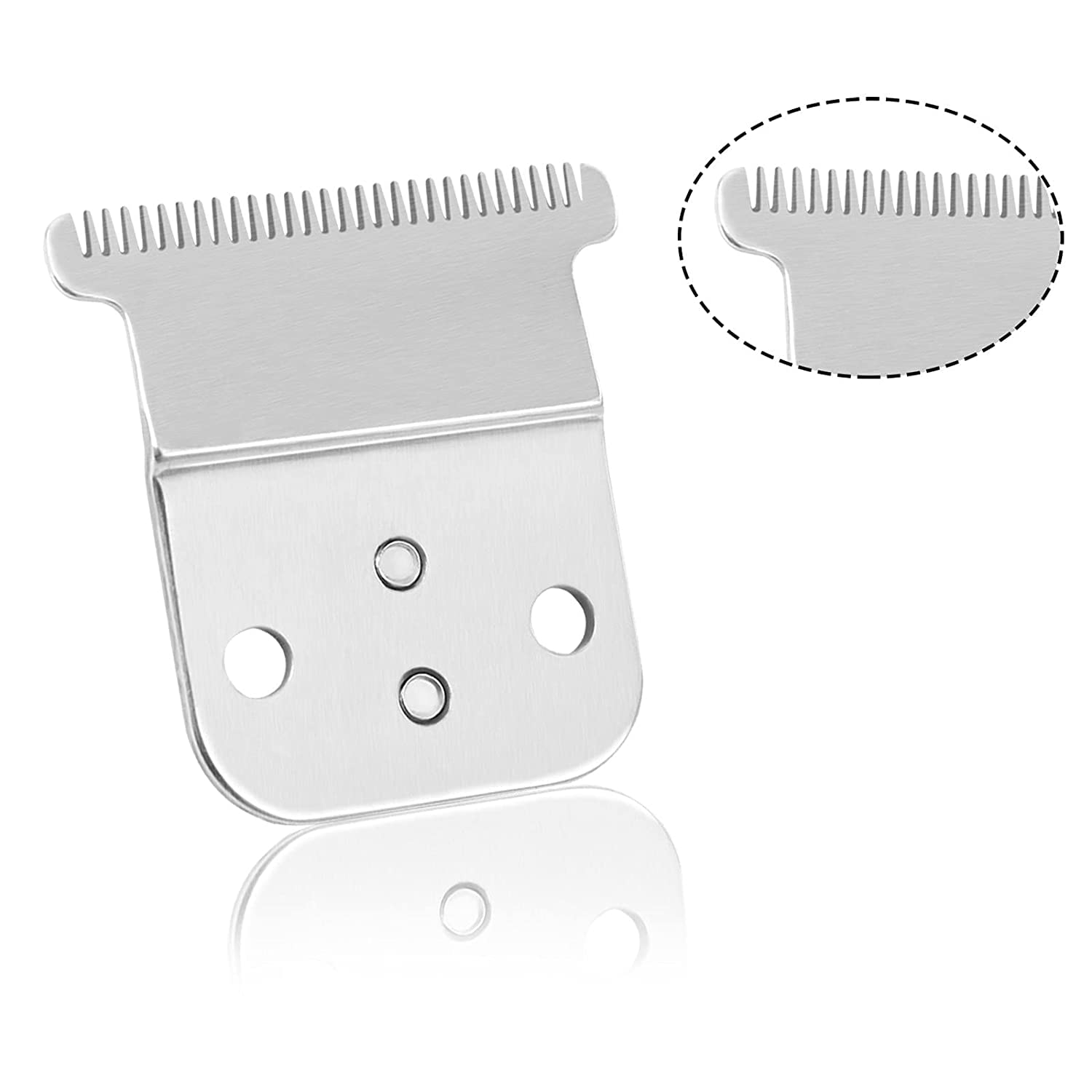 2 Pack Replacement T-Blade Set for Andis D7/D8 Steel Blade, Compatible with Andis SlimLine Pro Li D7/D8 Hair Clipper Trimmer (silver)