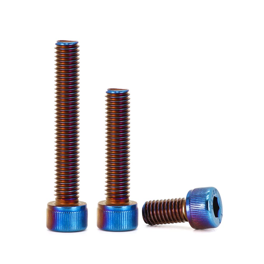 5pcs 304 Stainless Steel Burnt Titanium Plated Colored Fixing Bolts,for Electrical Accessories Machinery and Equipment Household Appliances Etc.M5x8mm.