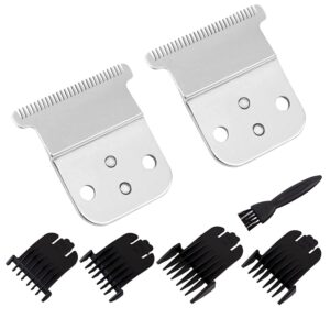 2 pack replacement t-blade set for andis d7/d8 steel blade, compatible with andis slimline pro li d7/d8 hair clipper trimmer (silver)