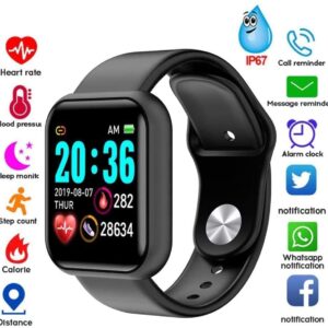 1.44" Touch Screen Fitness Watch with Heart Rate Sleep Monitor, Blood Oxygen,Step Counter for Men Women Activity Trackers Smartwatch Sports for iOS Android