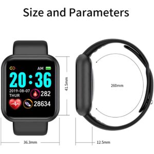 1.44" Touch Screen Fitness Watch with Heart Rate Sleep Monitor, Blood Oxygen,Step Counter for Men Women Activity Trackers Smartwatch Sports for iOS Android