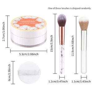 FREEORR Loose Face Powder, Oil Control Minimizes Pores and Fine Lines, Loose Baking Face Setting Powder Makeup, Oil Control Soft Focus Make Up Setting Powder, Matte Flawless Finish,8g (01 Translucent)