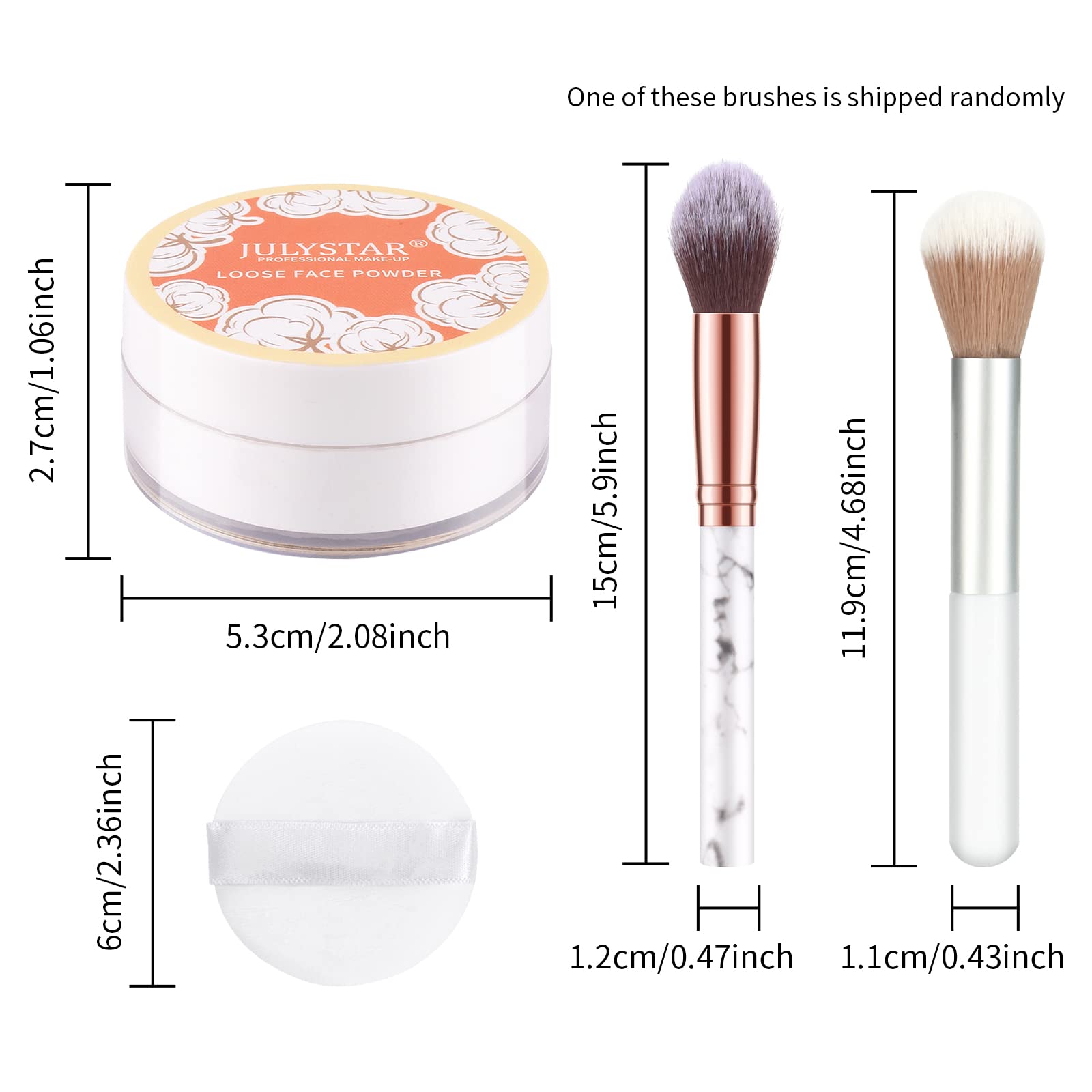 FREEORR Loose Face Powder, Oil Control Minimizes Pores and Fine Lines, Loose Baking Face Setting Powder Makeup, Oil Control Soft Focus Make Up Setting Powder, Matte Flawless Finish,8g (01 Translucent)