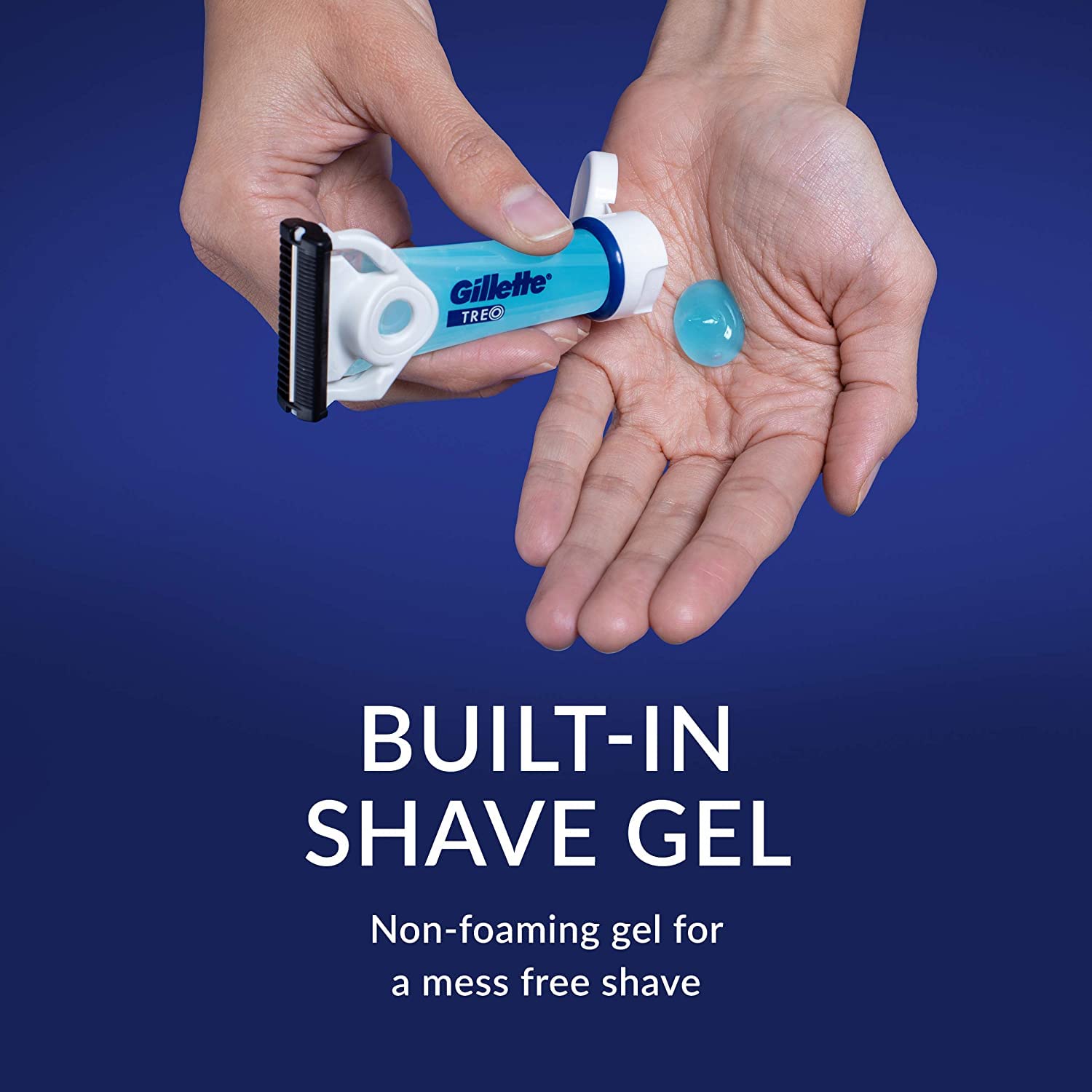 Gillette TREO Razor - Disposable Razors With Built-in Shave Gel, Great for Caregivers (Pack of 30)