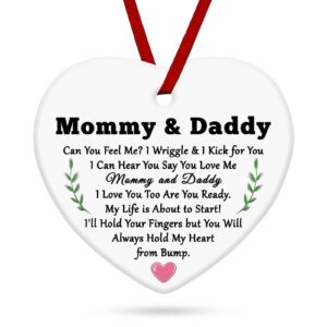 mom to be gift ornament ceramic gifts pregnancy announcements gifts for friends dad mom gender reveal gifts baby announcement daddy here comes mommy wedding sign mommy dad to be sign