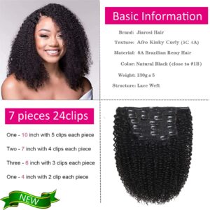 Kinky Curly Clip In Hair Extensions 3b 3c Curly Hair Clip In Extensions 4c Clip In Hair Extensions For Black Women Afro Kinky Curly Clip In Hair Extensions Real Human Hair Remy Hair Natural Black120G