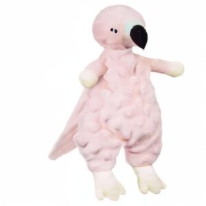 Doindute Baby Pink Flamingo Soft Stuffed Animal Security Blanket, Plush Flamingo Character Lovey Blanket, Baby Shower/Nursery Gift, Newborn Infant Toddler Snuggle Blankie for Boys & Girls,10 Inches