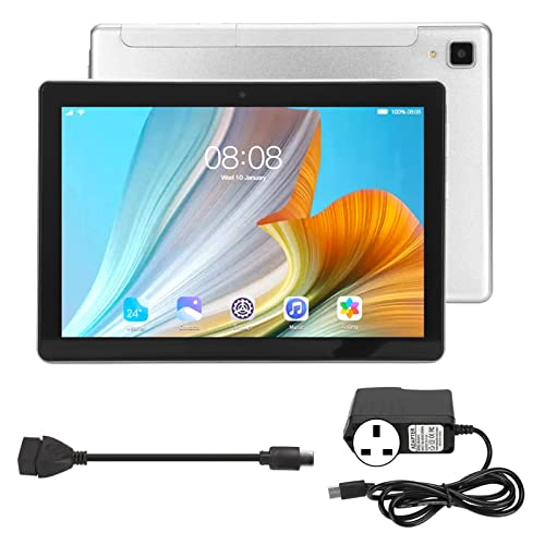 HD Tablet, Silver Gray 8.1 inch Tablet with Type-c Charging for Painting Work UK Plug