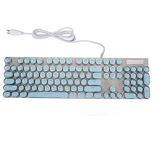 LBEC Blue Switch Mechanical Keyboard, Ergonomic 104 Keys Mechanical Gaming Keyboard Plug and Play Blue Switch for (Blue Switch)