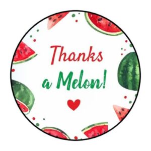 30 pcs thank you watermelon round​​​​​​ stickers envelope seals labels round tags, stamps sticker for gift cards, envelopes, boxes for holiday, birthday, christmas