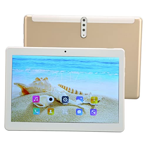 10.1 Inch Tablet, Gold 2.4G 5G WiFi Tablet PC 10 Core Front 500w Rear 1300w for 11.0 for Painting US Plug