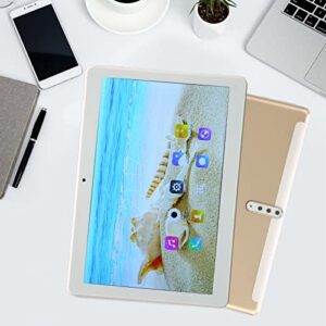 10.1 Inch Tablet, Gold 2.4G 5G WiFi Tablet PC 10 Core Front 500w Rear 1300w for 11.0 for Painting US Plug