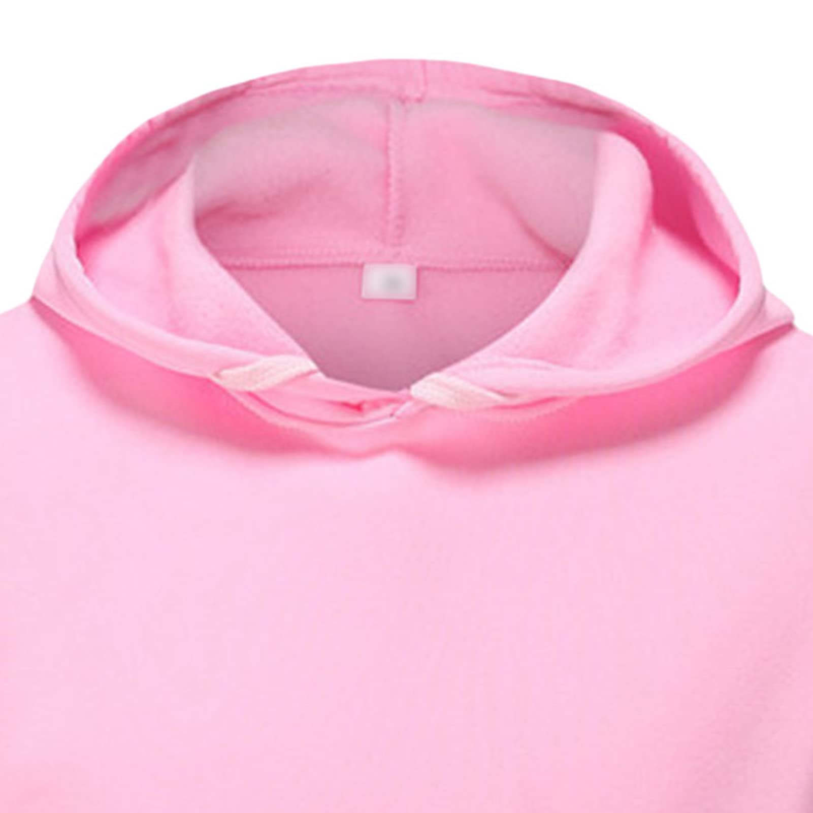 Maiyifu-GJ Pullover Hoodies for Men Classic Casual Solid Loose Fit Long Sleeve Hoodie Basic Lightweight Hooded Sweatshirt (Pink,XX-Large)