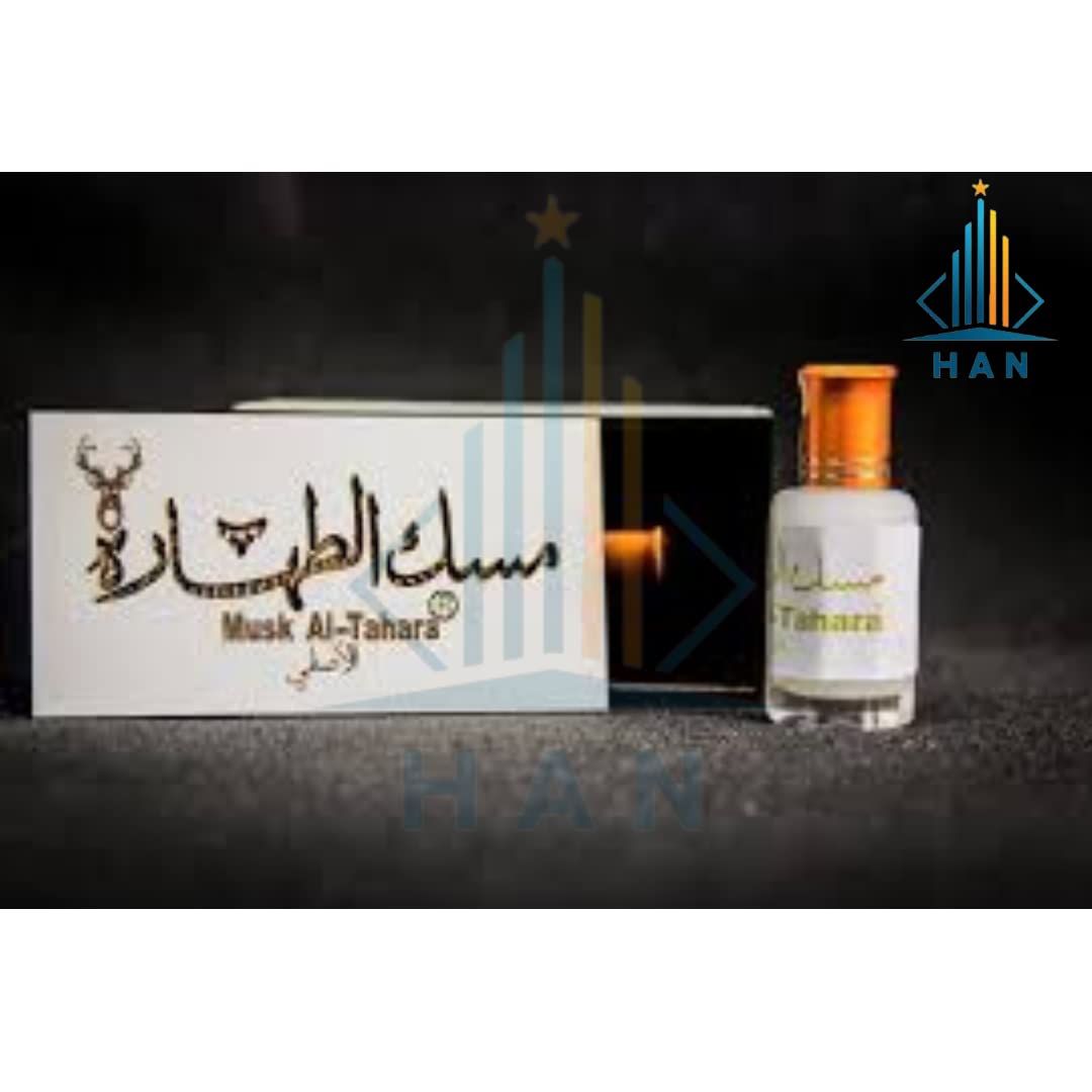 H A N Musk Al Tahara Saudi Al Tahara Musk for Body Al Tahra Perfume White 5 ml Alcohol Free (1 bottle = 5 ml / 0.16 fl oz ) مسك الطهارة الابيض,5.0 milliliters