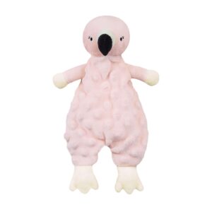 doindute baby pink flamingo soft stuffed animal security blanket, plush flamingo character lovey blanket, baby shower/nursery gift, newborn infant toddler snuggle blankie for boys & girls,10 inches