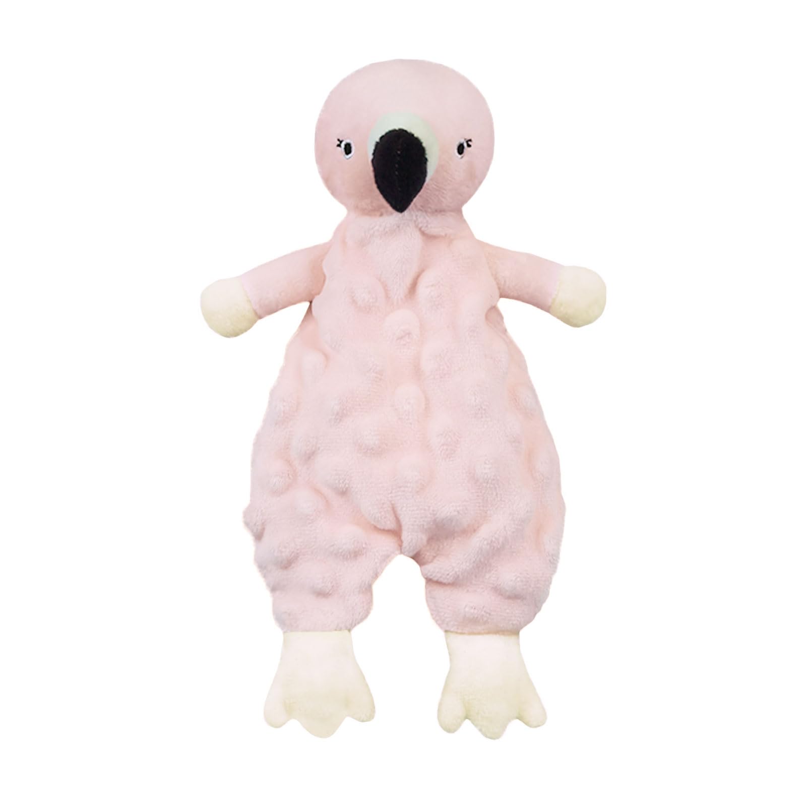 Doindute Baby Pink Flamingo Soft Stuffed Animal Security Blanket, Plush Flamingo Character Lovey Blanket, Baby Shower/Nursery Gift, Newborn Infant Toddler Snuggle Blankie for Boys & Girls,10 Inches