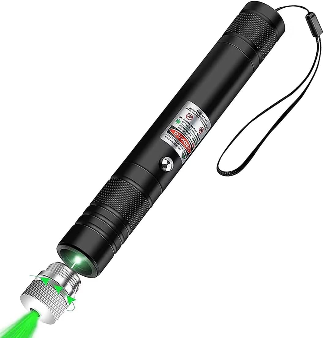 Cowjag Long Range Green Laser Pointer,Laser Pointer High Power Pen, Green Pointer Rechargeable for Hiking, Cat Laser Toy USB Charge(Green Light)