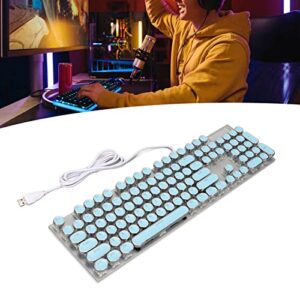 LBEC Blue Switch Mechanical Keyboard, Ergonomic 104 Keys Mechanical Gaming Keyboard Plug and Play Blue Switch for (Blue Switch)