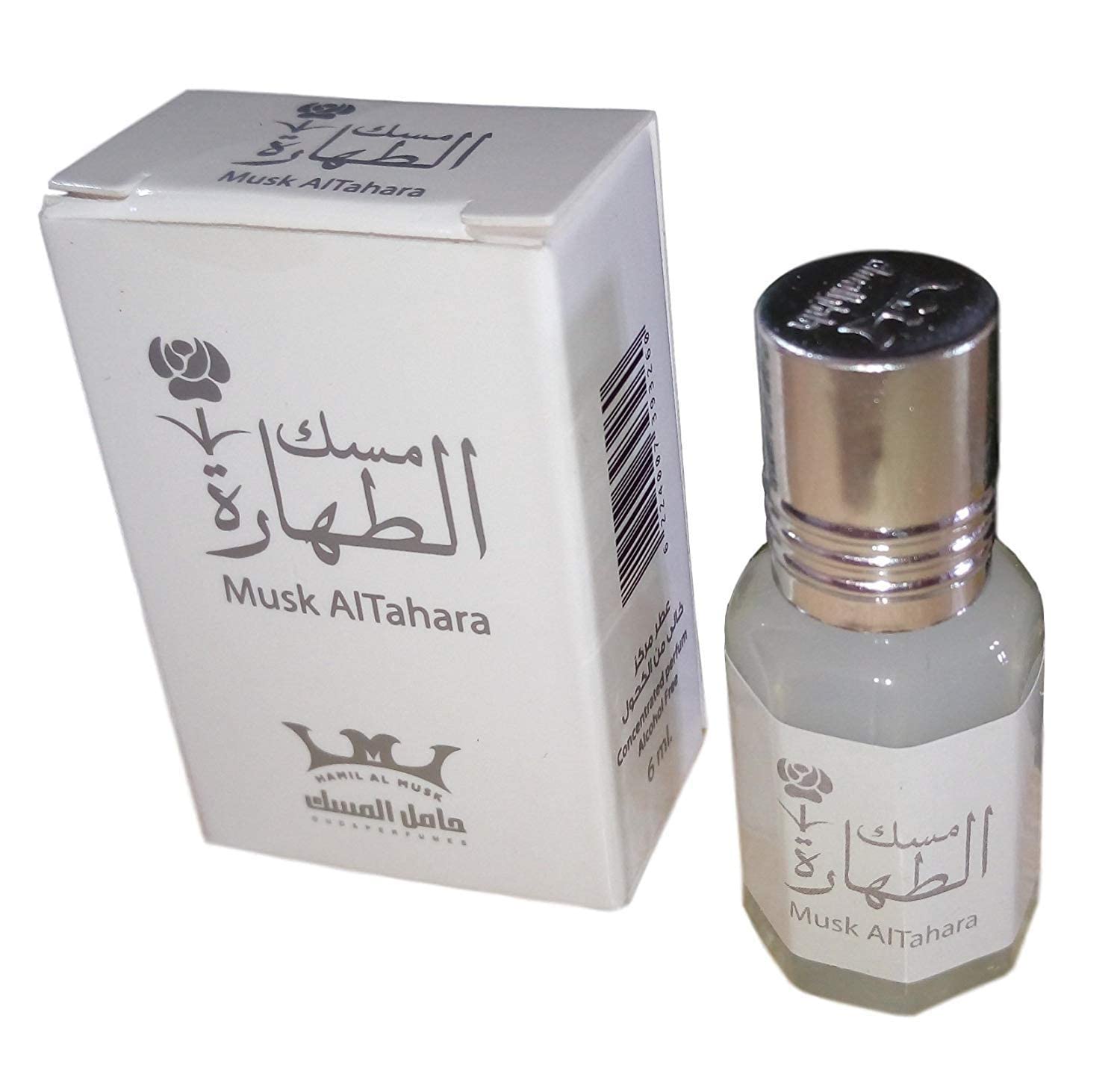 H A N Musk Al Tahara Saudi Al Tahara Musk for Body Al Tahra Perfume White 5 ml Alcohol Free (1 bottle = 5 ml / 0.16 fl oz ) مسك الطهارة الابيض,5.0 milliliters