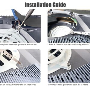 ElecGear PS5 Internal Cooling Fan (Rev. C), Additional Shockproof Sealing O-Ring and Repair Tool Kit Screwdriver, CPU and Case Fan Replacement for PlayStation 5