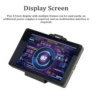 GOWENIC 3.5 Inch IPS Monitor, USB Computer Temp Monitor with 320x480 Resolution, Data Display for PC CPU, RAM, Internet Speed, Time, Volume, Weather Forecast