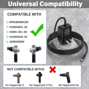 Fit for Hypervolt Massage Gun 53000-001-00 HPI5300000100#53000 001-00 Charger Power Cord with UL Fit for Hyperice 4200003800 SK03T12600100W2 Ac Dc Adapter Replacement