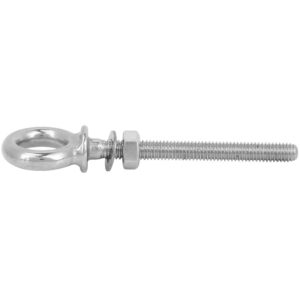 Jerliflyer Long Eye Bolt, 316 Stainless Steel Smooth Edge Heavy Duty Long Eye Bolt Screw Loop Hole Lightweight Lifting Long Eye Bolt for Ships, Trucks, Caravan(ZWS6705-6)