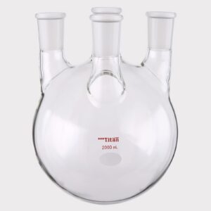 ADAMAS-BETA 2000ml 4 Neck Round Bottom Flask RBF with 24/40 Joint, Heavy Wall Borosilicate Glass