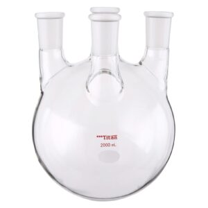 adamas-beta 2000ml 4 neck round bottom flask rbf with 24/40 joint, heavy wall borosilicate glass