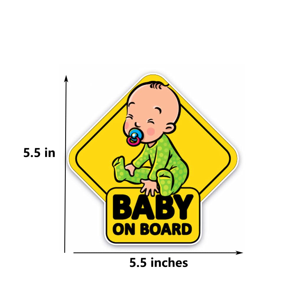 Baby Board Sign Sticker for Car Baby in Car Decal Baby Kids Safety Signs Stickers Baby Car Sticker Baby Car Decal Reflective Kids Safety Warning (Style 2)