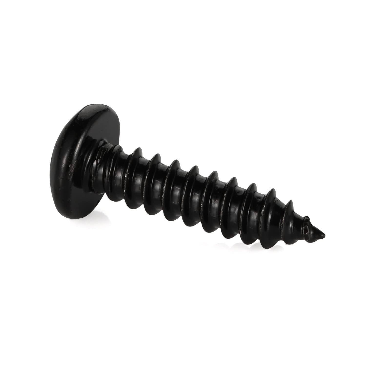 #10 x 1/2" Phillips Pan Head Self Tapping Screw, Pan Head Sheet Metal Screws Wood Screws, Black Oxide Stainless Steel 304 (18-8), 100 Pack