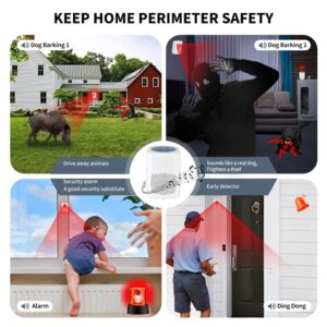 Dog Barking Alarm Motion Detector Outdoor Barking Motion Sensor 1000 FT Range Dog Alarm Home Security