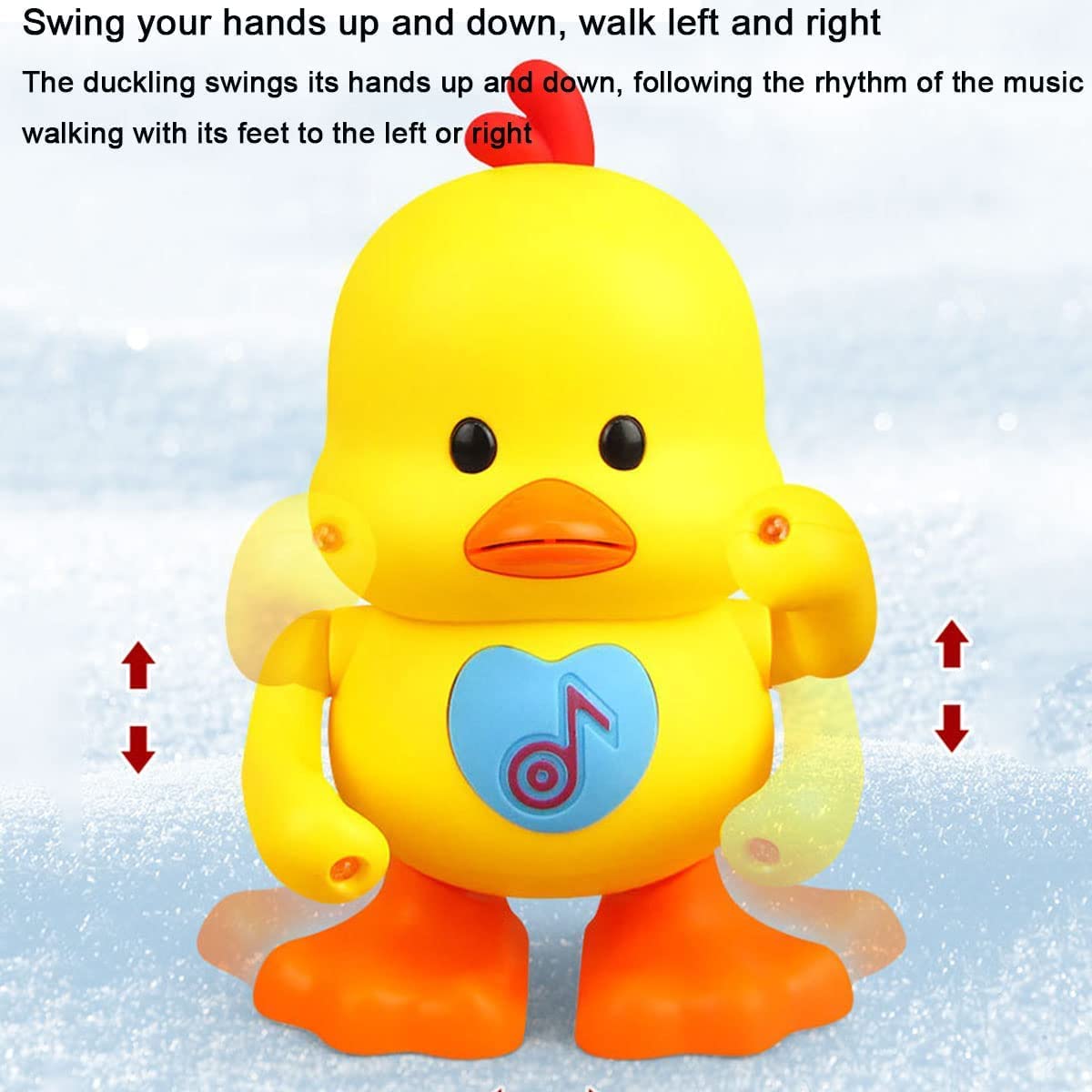 Areytrv Dancing Duck - 2023 New Musical Duck Toy, Baby Preschool Educational Learning Toy w/Led Lights & Music, Dancing and Singing Musical Duck for 1+ Year Old Baby Toddler (Yellow)