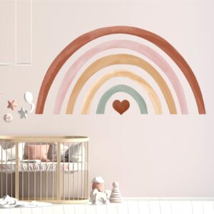 containlol rainbow wall decal, 76 x 56 inches large rainbow decor for classroom decor girl bedroom nursery kid playroom baby shower