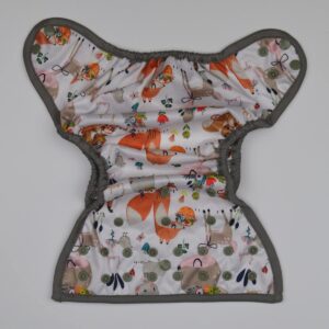 Sigzagor Baby Diaper Cover Nappy One Size 8lbs to 36lbs (Foxes Deers)