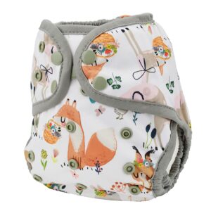 Sigzagor Baby Diaper Cover Nappy One Size 8lbs to 36lbs (Foxes Deers)