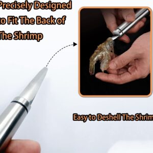 (2psc) 5 in 1 Multifunctional Shrimp Line Fish Maw Knife, 2022 New Stainless Steel Shrimp Cutter, Shrimp Peeling Tool Portable Shrimp Line Removal,Seafood Knives Kitchen Tool, (SSEP-452)