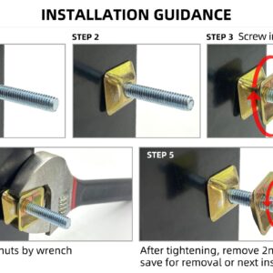 4 PCS Anti-Theft Post Attachment Kit Sign Mounting Hardware for U Channel Post, Sign Post Mounting Bolts and Nuts,2.5" Bolt