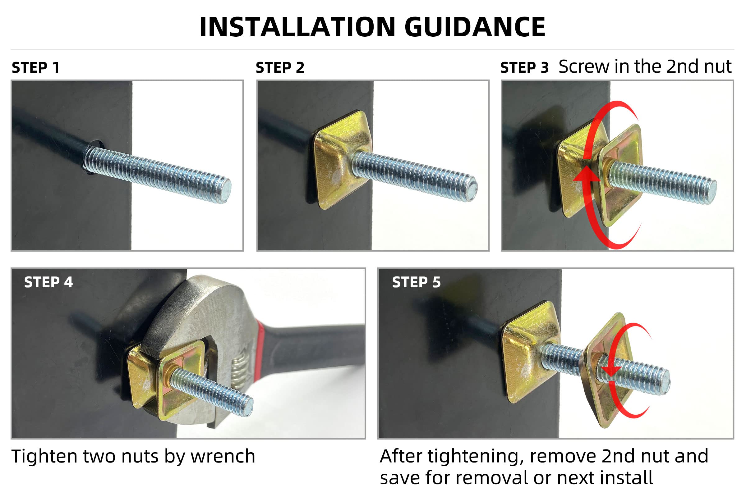 4 PCS Anti-Theft Post Attachment Kit Sign Mounting Hardware for U Channel Post, Sign Post Mounting Bolts and Nuts,2.5" Bolt