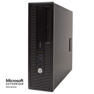 HP ProDesk 600G1 Small Desktop Computer (SFF) | Quad Core Intel i5 (3.20GHz) | 8GB DDR3 RAM | 500GB HDD Hard Disk Drive | Windows 10 Pro | 24in Monitor | RGB Mouse + Keyboard (Renewed)