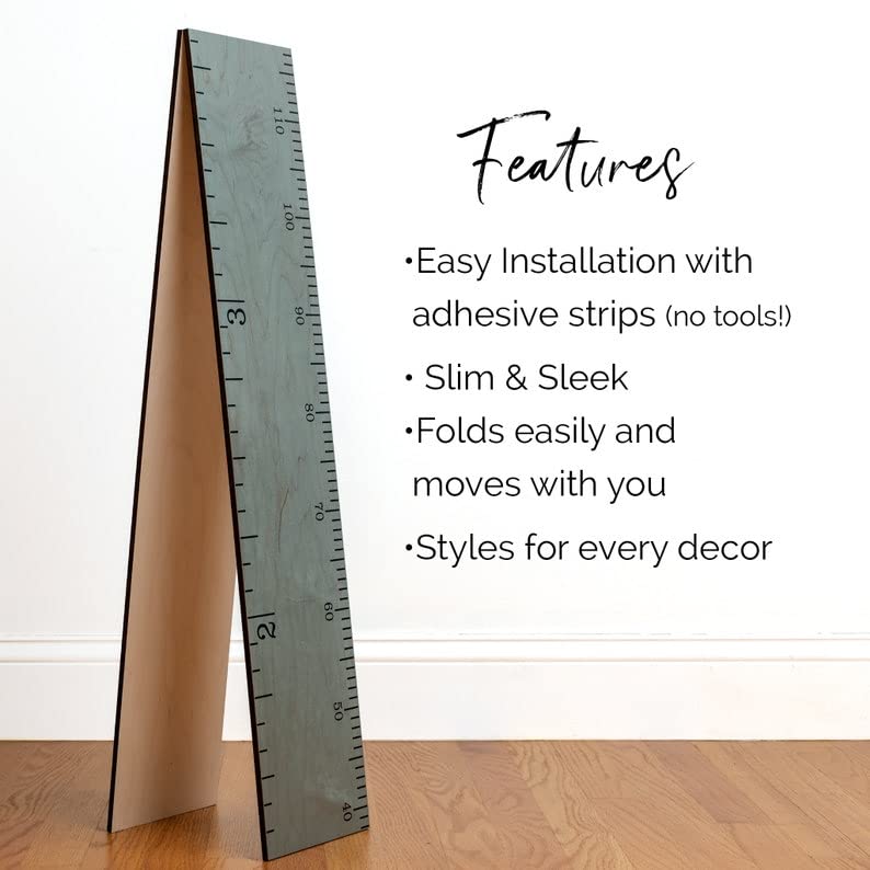 Headwaters Studio Personalized Wooden Growth Chart for Wall - Growth Chart, Kid Height Wall Ruler, Height Measurement for Wall, Wooden Height Chart for Kids, Wood Growth Chart for Wall, Growth Ruler